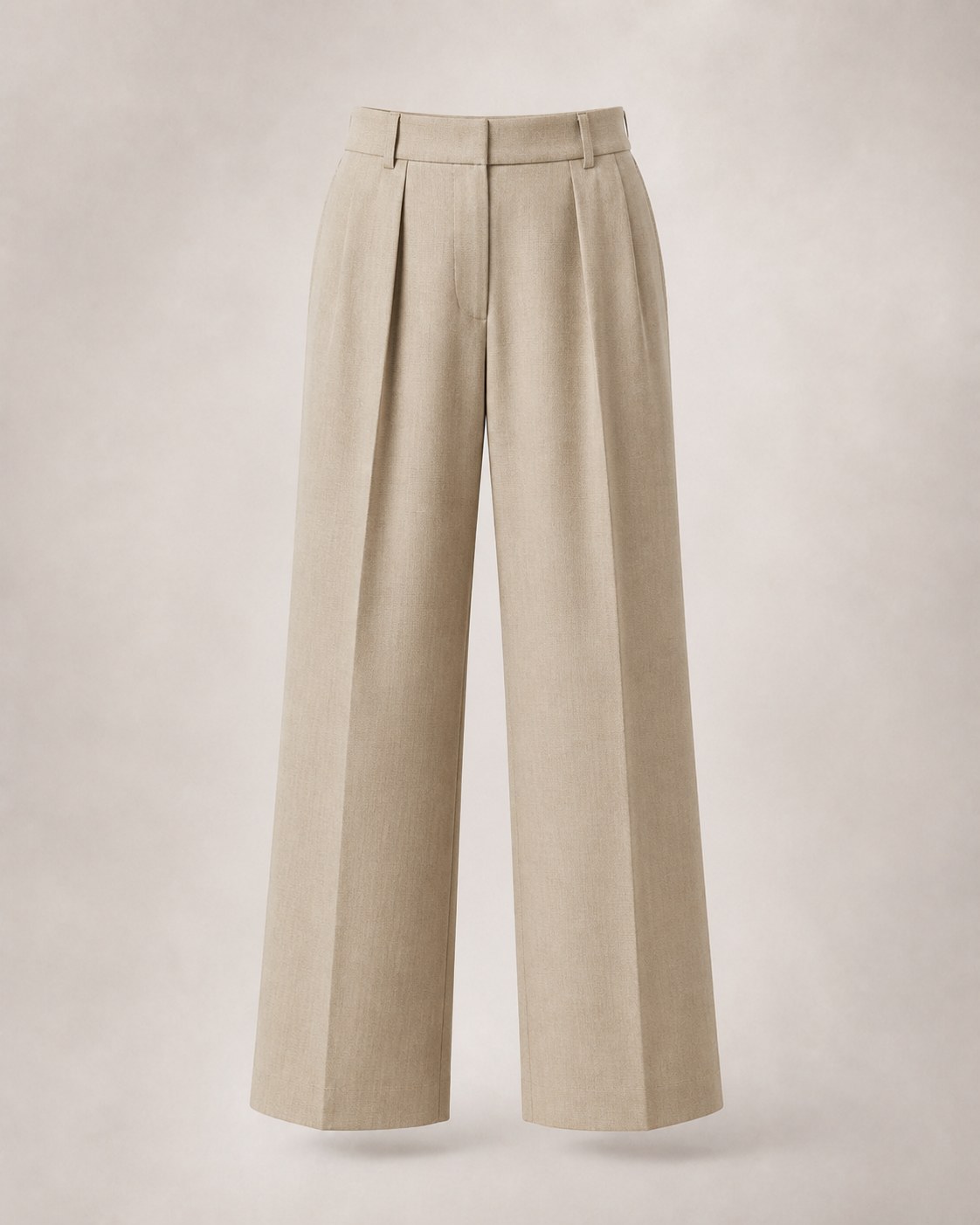 Sand Pleated Trouser